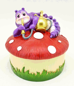 Alice in Wonderland Caterpillar Smoking a Hooka Box